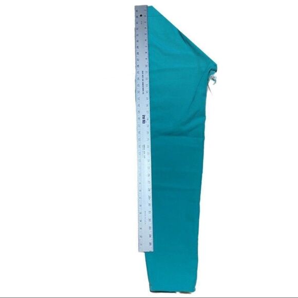 Tall Tailored Teal Ankle Pants Bright Bold Work Colored Fall Layer - Picture 5 of 9